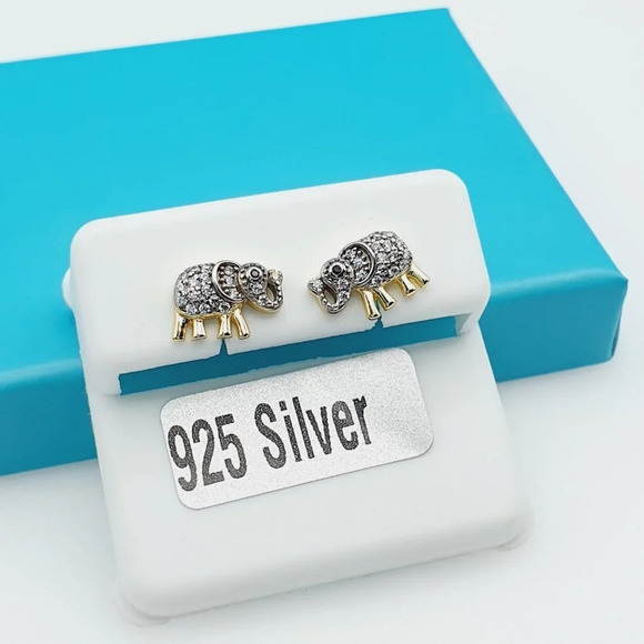 "14K Gold Plated 925 Sterling Silver CZ Beautiful Earrings for Women, 1USPAR4148 - Picture 5 of 11